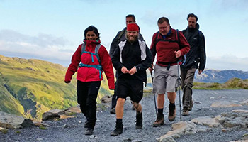 Hikers taking part in the National Three Peaks challenge