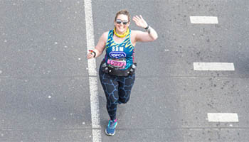 Runner with Team Animal jersey top