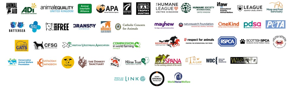 Act Now for Animals coalition logos