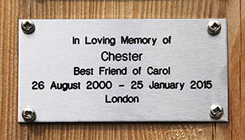 Memorial plaque © RSPCA