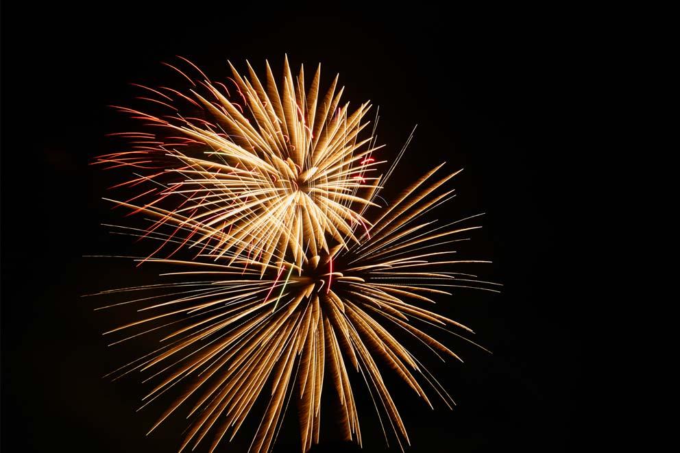 A fireworks display in Sussex.