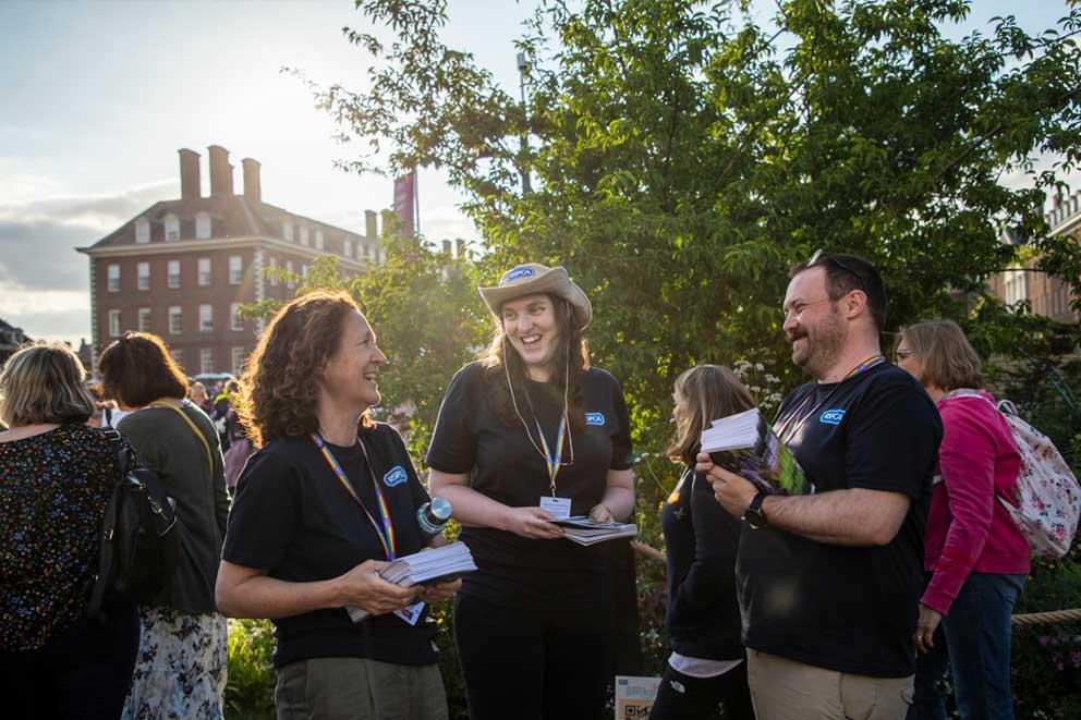 volunteer group outside