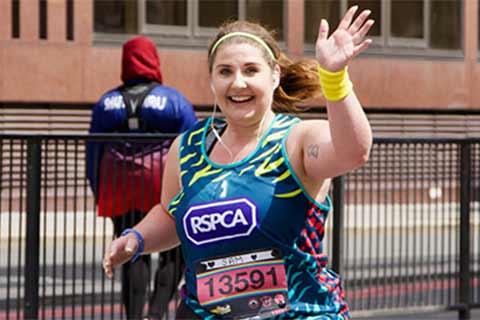 RSPCA supporter running the London Landmarks Half Marathon for the RSPCA