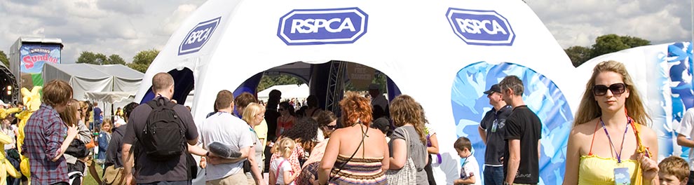RSPCA stand at an event © RSPCA photolibrary